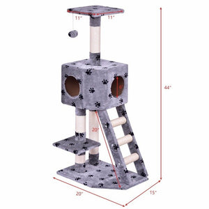 Pet Cat Tree Play House Tower Condo Bed