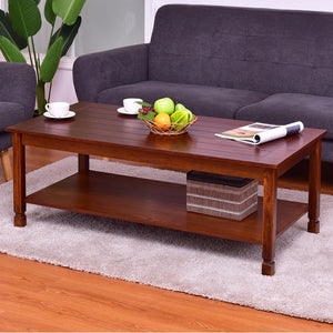 Wood Coffee Table Rectangle Cocktail Table