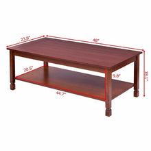 Load image into Gallery viewer, Wood Coffee Table Rectangle Cocktail Table