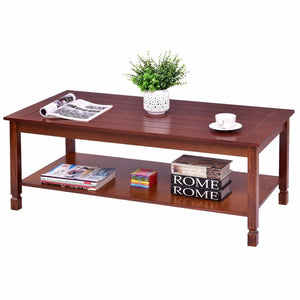 Wood Coffee Table Rectangle Cocktail Table