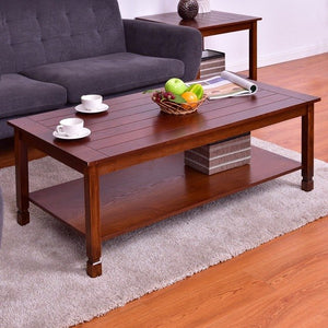 Wood Coffee Table Rectangle Cocktail Table