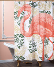 Load image into Gallery viewer, Flamingo Shower Curtain 72&quot;x72&quot;