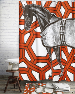 Thoroughbred Geo Shower Curtain 72"x72"