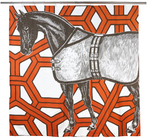 Thoroughbred Geo Shower Curtain 72"x72"