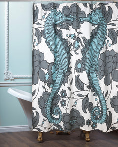 Seahorse Vineyard Shower Curtain 72"x72"