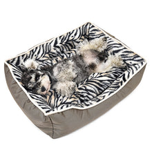 Load image into Gallery viewer, Soft Dog Bed Zebra Pattern Pet  Warm House Puppy