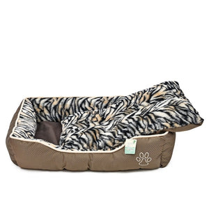 Soft Dog Bed Zebra Pattern Pet  Warm House Puppy