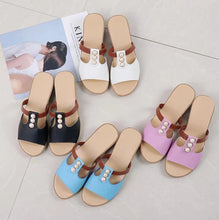 Load image into Gallery viewer, Summer Cut Out Pearl Sandals Fashion Flip Flops