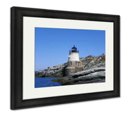 Framed Print, Castle Hill Lighthouse Rhode Island USA