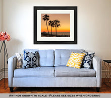 Load image into Gallery viewer, Framed Print, Los Angeles Palm Trees Manhattan Beach Pier Under Beautiful