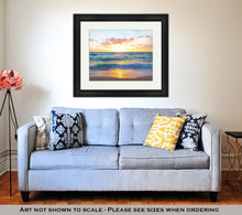 Load image into Gallery viewer, Framed Print, Sunrise Over Ocean In Miami Beach Florid