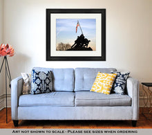 Load image into Gallery viewer, Framed Print, Iwo Jima Memorial At Sunset