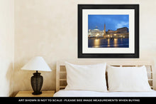 Load image into Gallery viewer, Framed Print, Colosseum Rome Vatican Place Saint Peter Cathedral At Night