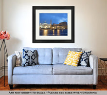 Load image into Gallery viewer, Framed Print, Colosseum Rome Vatican Place Saint Peter Cathedral At Night