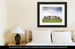 Framed Print, Stonehenge Is Famous Prehistoric Landmark And World Heritage Site Stonehenge On