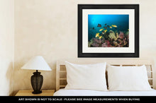 Load image into Gallery viewer, Framed Print, Coral Reef And Tropical Fish In Ocean