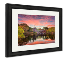 Load image into Gallery viewer, Framed Print, Central Park New York City At Belvedere Castle During An Autumn Twilight