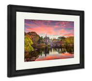 Framed Print, Central Park New York City At Belvedere Castle During An Autumn Twilight