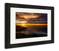 Framed Print, Sunset In La Jolla Beach In San Diego Ca USA