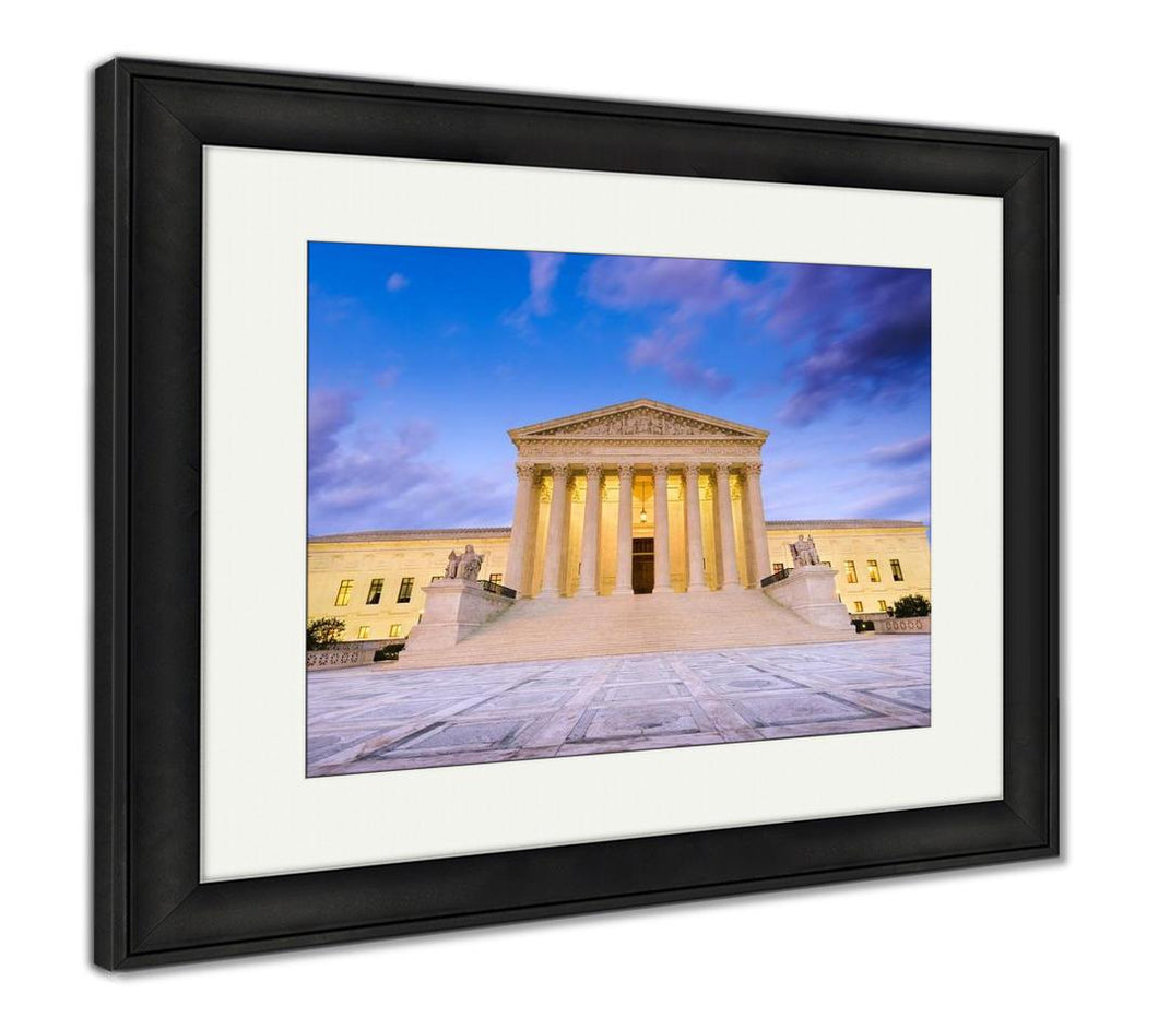 Framed Print, United States Supreme Court Building In Washington Dc USA